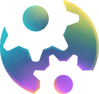 Hack the North logo showing a circular paper cutout of two gears